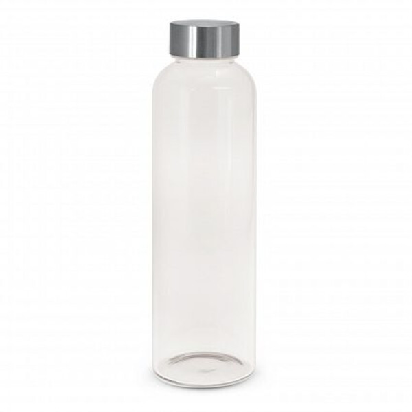 Premium Glass 600ml Water Bottle Front 1 Colour Print Only